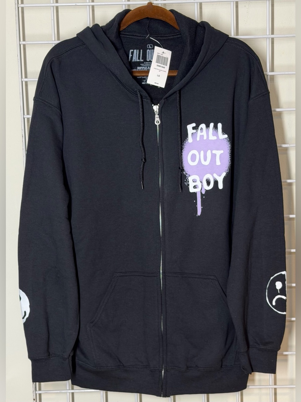 Fall Out Boy Yin-Yang Faces Hoodie Ripple Junction Size Large New With Tag